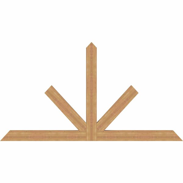 Ekena Millwork Saratoga Timber Gable Bracket, Western Red Cedar, 96"W x 52"H x 3 1/2"D x 5 1/2"F, 13/12 Pitch GBW096X52X0406SAR00SWR - main